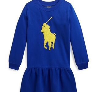 Polo by Ralph Lauren Blue and Yellow Sweater with Logo